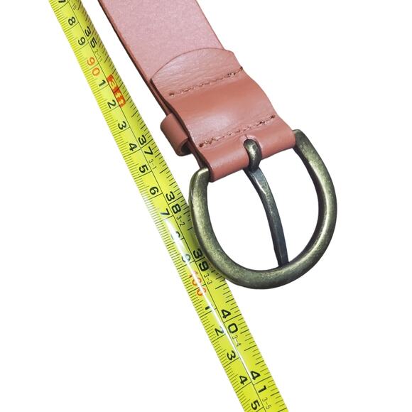 Linea Pelle Anthropologie Brown Genuine Leather Metal Floral Studded Belt - Picture 7 of 13